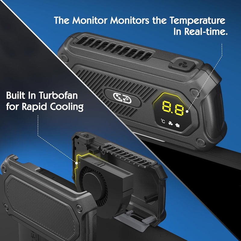 Saitake Cooling Fan for Nintendo Switch 2,Rapid Cooling,Two-Speed Adjustable,Real-Time Temperature Monitoring (Some Wind Noise During Operation and The Case Needs to Be Removed When In Use!) - Image 4